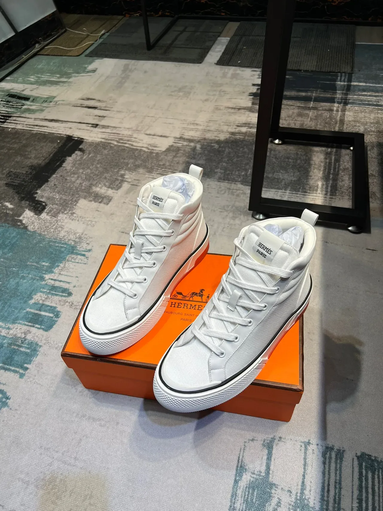 Hermès H-Ride White Translucent Midsole Lifestyle Sneaker 6