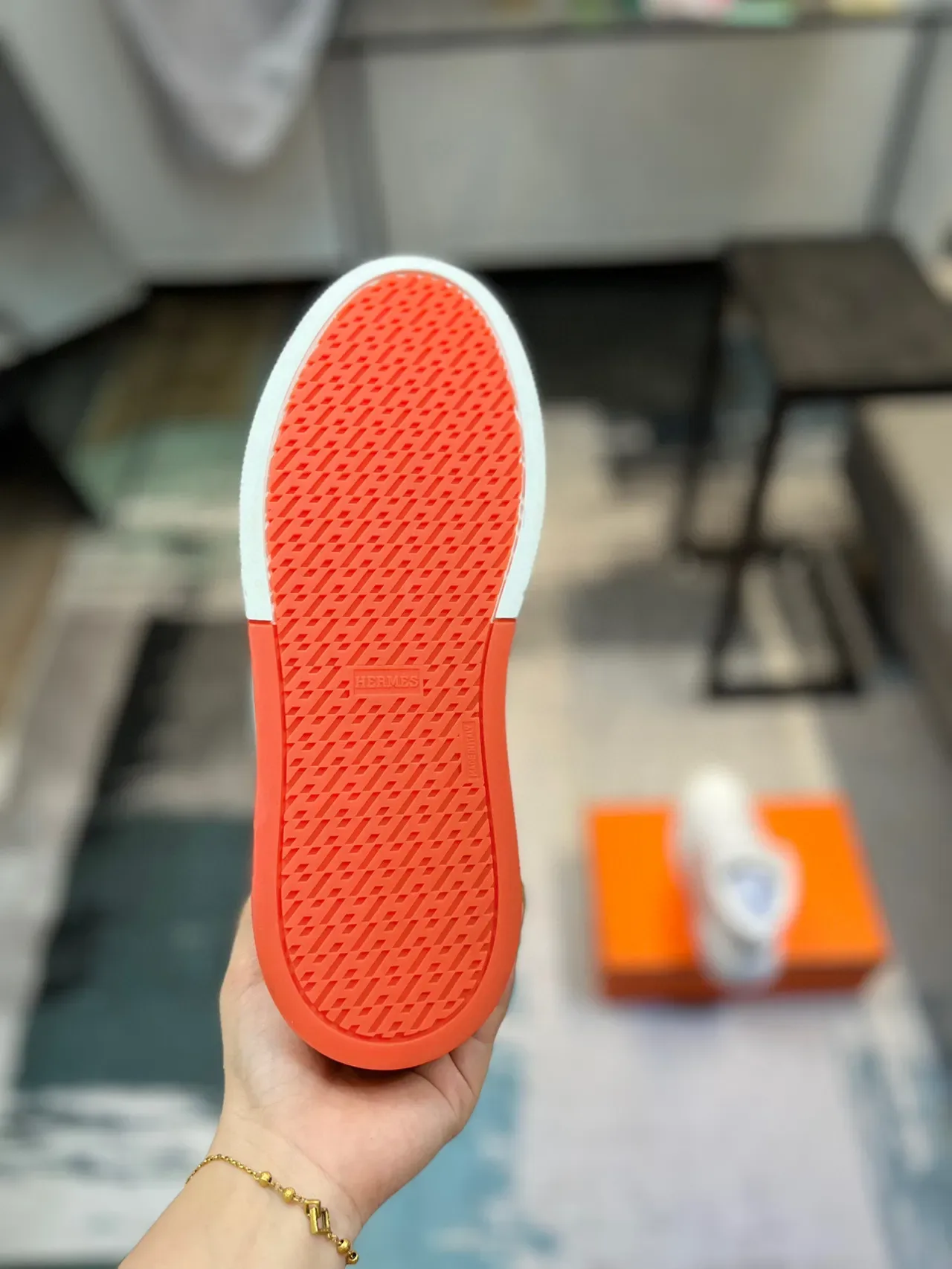 Hermès H-Ride White Translucent Midsole Lifestyle Sneaker 9