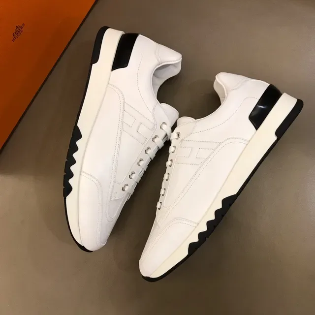 Hermès H Sneaker White and Black Lifestyle Sneakers 2
