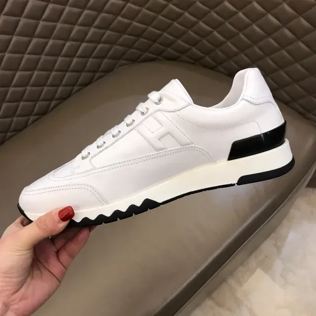 Hermès H Sneaker White and Black Lifestyle Sneakers 4