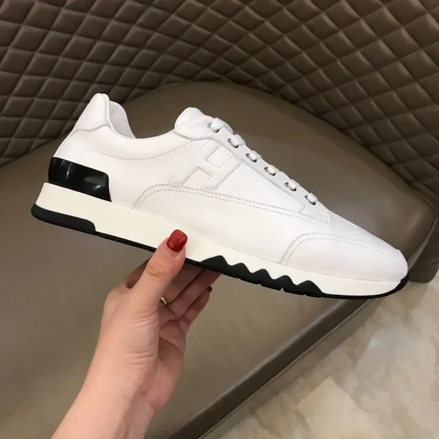 Hermès H Sneaker White and Black Lifestyle Sneakers 6