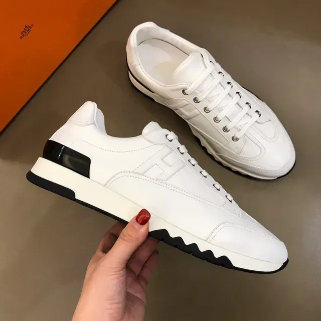 Hermès H Sneaker White and Black Lifestyle Sneakers 7