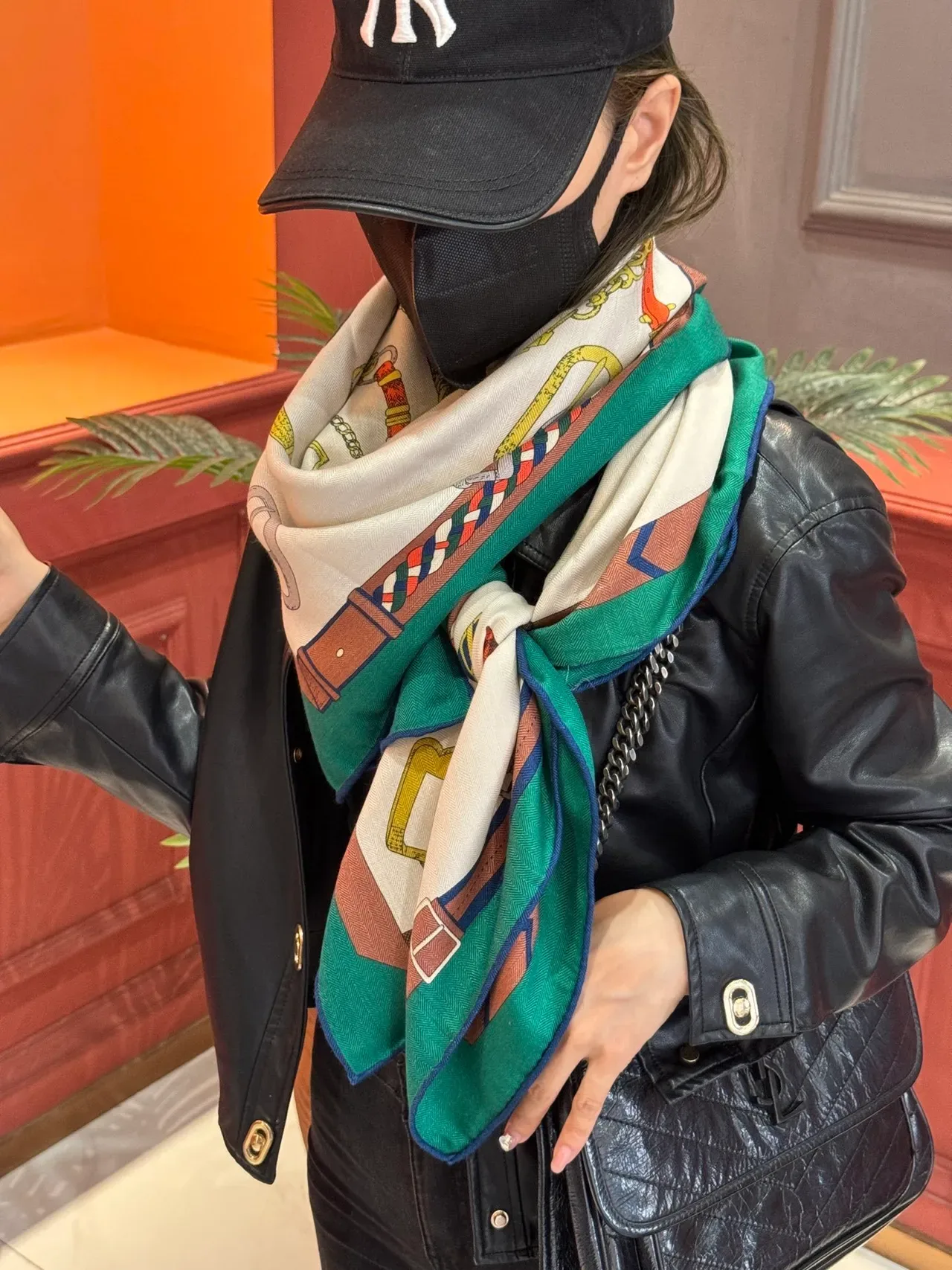 Hermès Les Déchaînés Multicolor Equestrian Hardware Silk Scarf 4