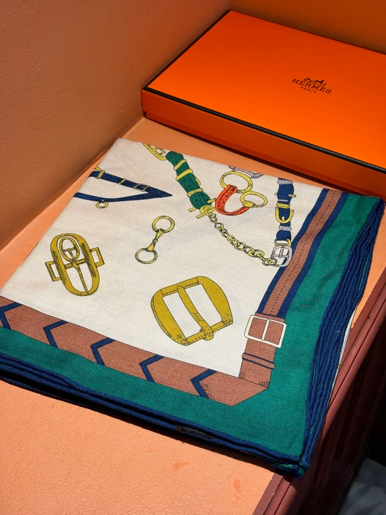 Hermès Les Déchaînés Multicolor Equestrian Hardware Silk Scarf 6