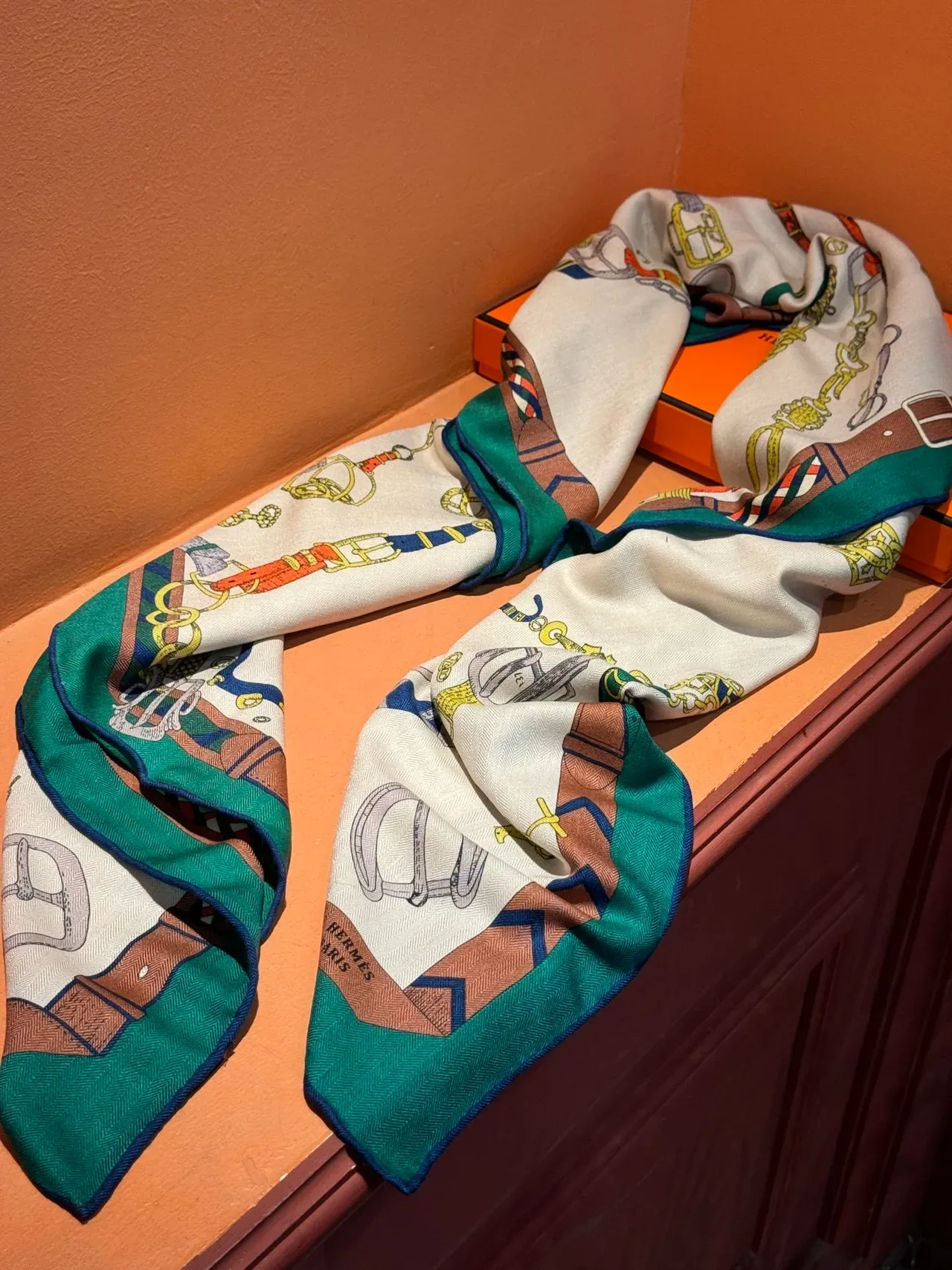 Hermès Les Déchaînés Multicolor Equestrian Hardware Silk Scarf 7