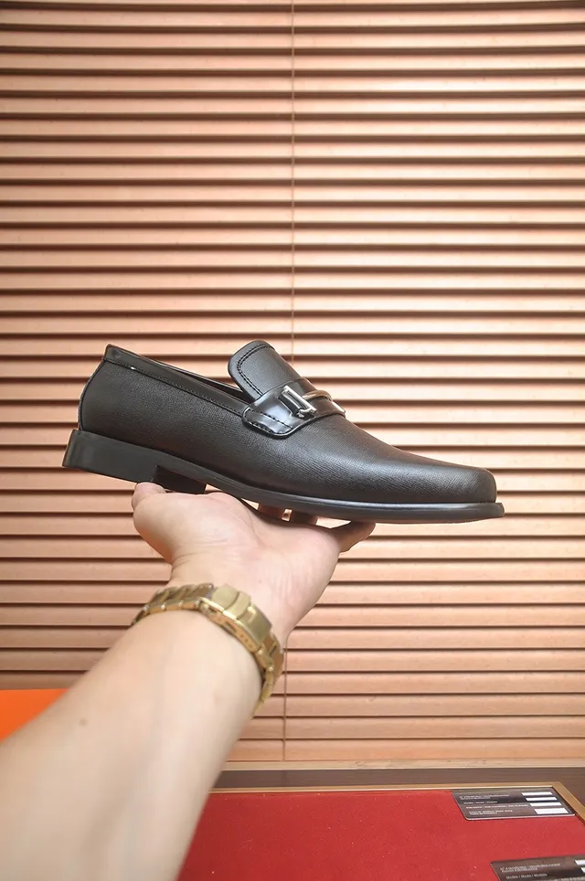 Hermès Oran Mocassins en cuir noir à mors de cheval 4
