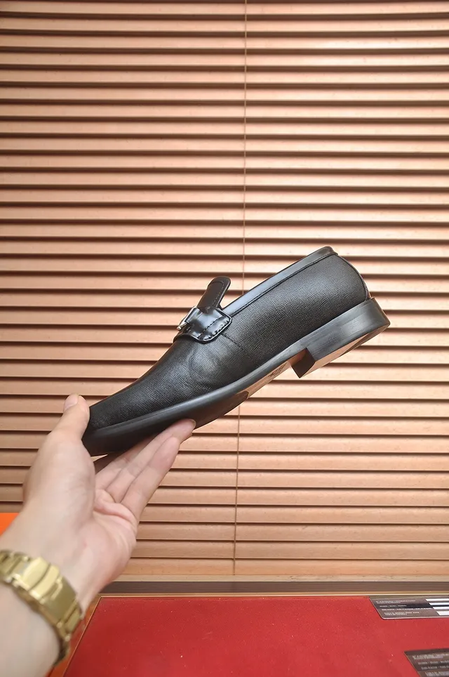 Hermès Oran Mocassins en cuir noir à mors de cheval 5