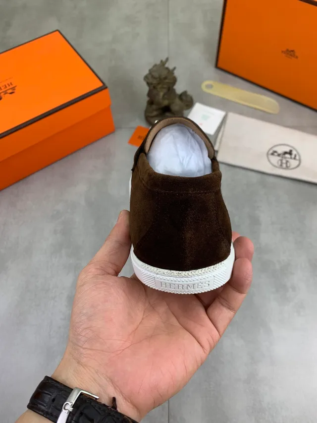 Hermès Oran Brown Suede H-Buckle Loafer 3
