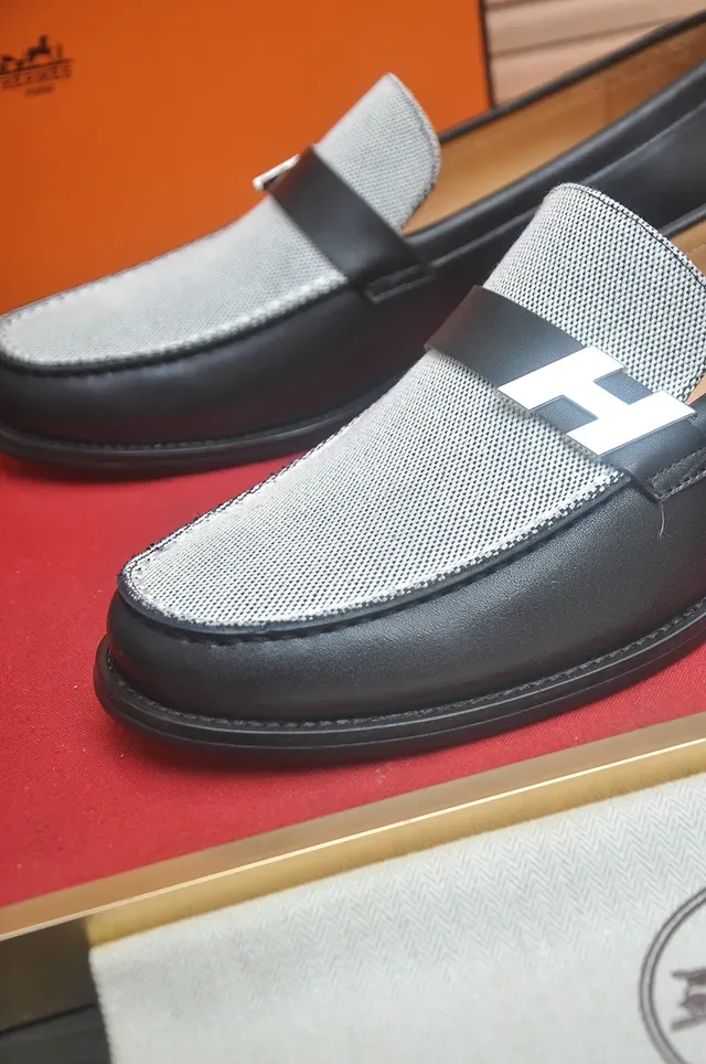 Hermès Oran Loafer Black and Silver Mesh Loafers 2
