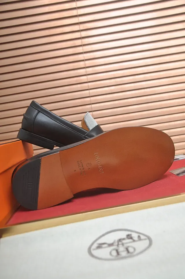 Hermès Oran Loafer Black and Silver Mesh Loafers 3
