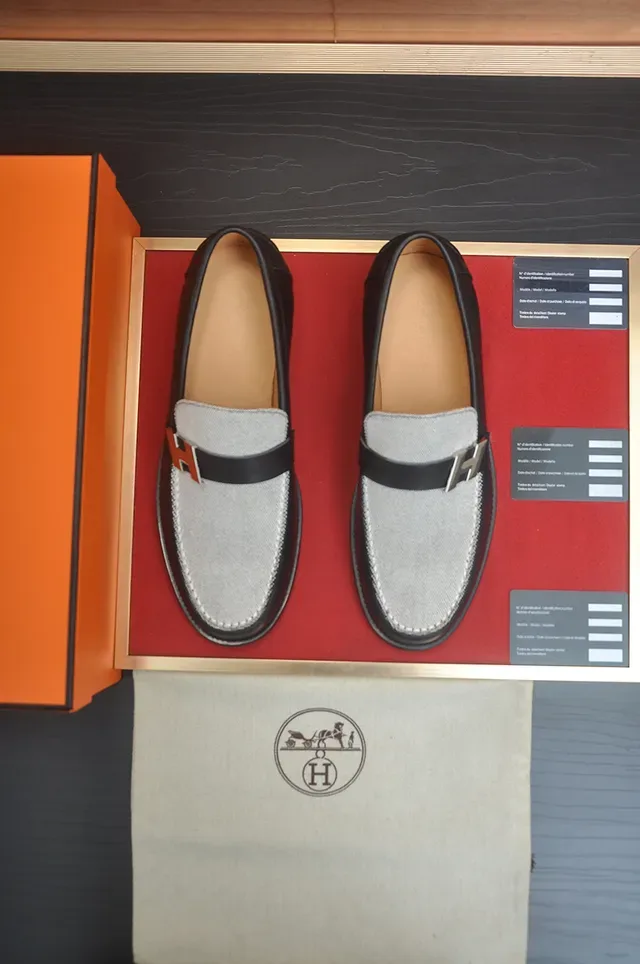 Hermès Oran Loafer Black and Silver Mesh Loafers 5
