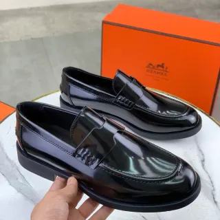 Hermès Oran Loafer Black Patent Leather Loafers
