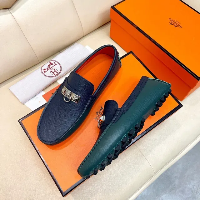 هيرميس أوران Navy Orange جلد منسوج هيربكل هاردوير لوفر 8