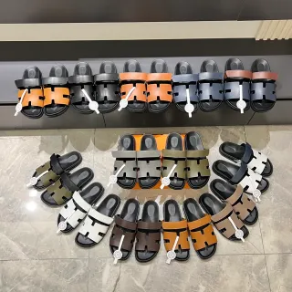 Sandálias Hermès Oran H-Strap de Couro