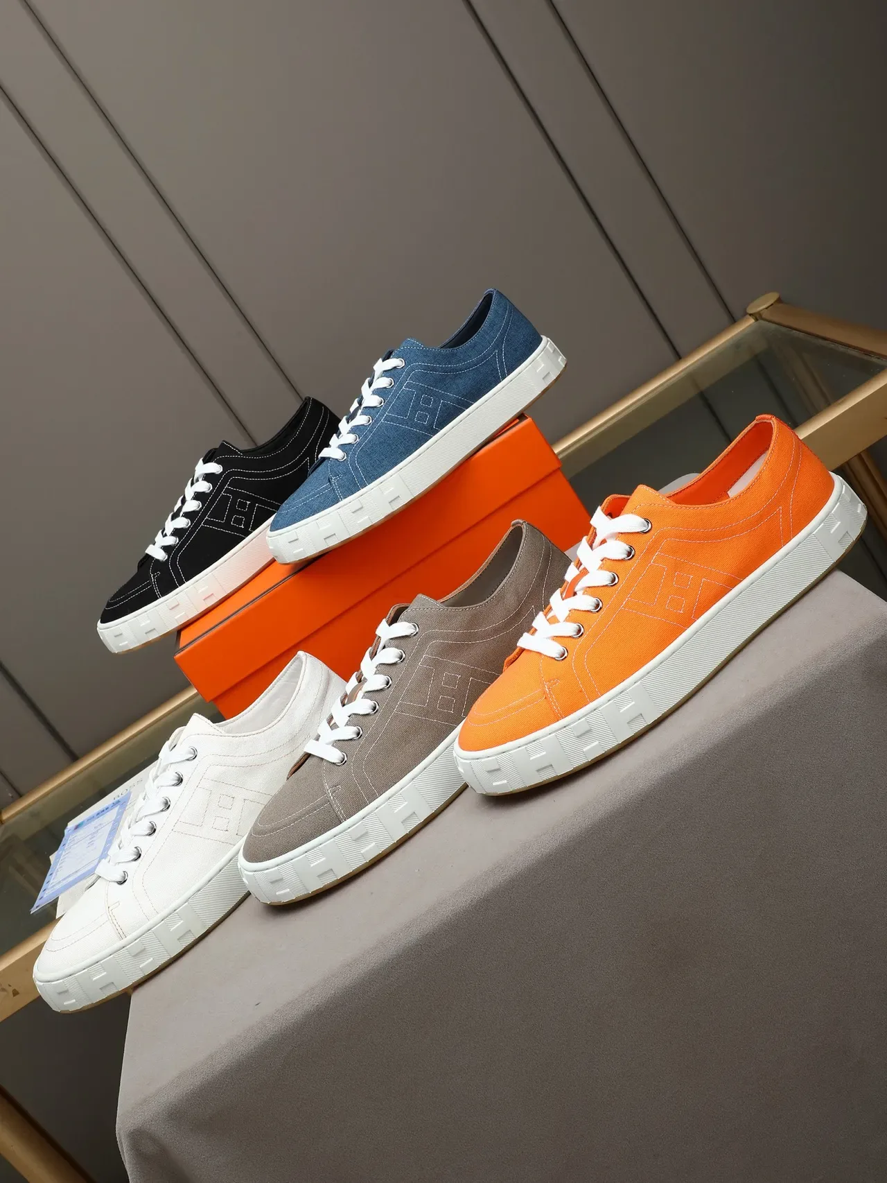 Hermès Oran Sneaker Denim Blue White Lifestyle Sneakers 2
