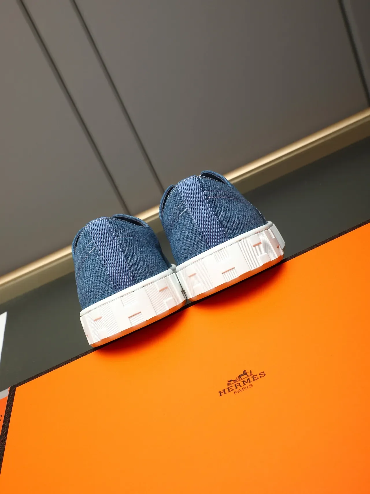 Hermès Oran Sneaker Denim Blue White Lifestyle Sneakers 4