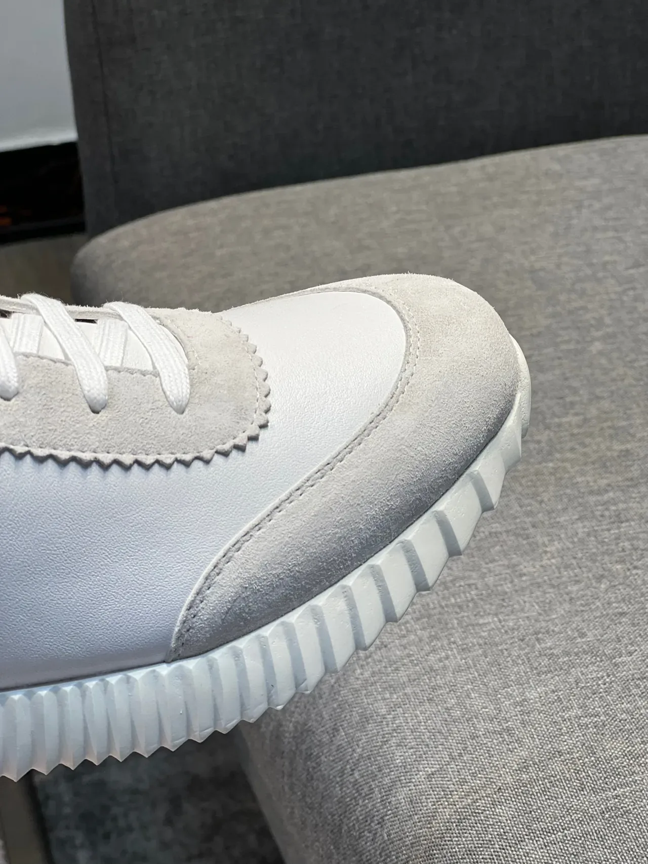 Hermès White and Orange High-Top Lifestyle Sneaker 2