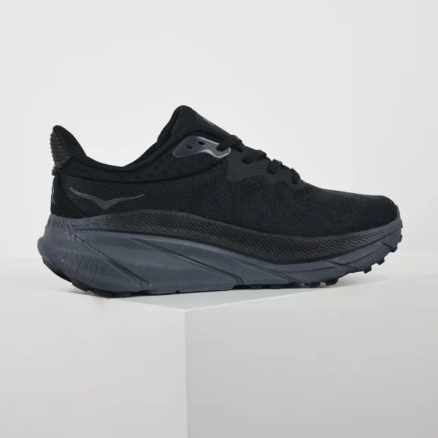 Hoka Preto Cinza Malha Superior Tonal Monocromático Tênis de Corrida 7
