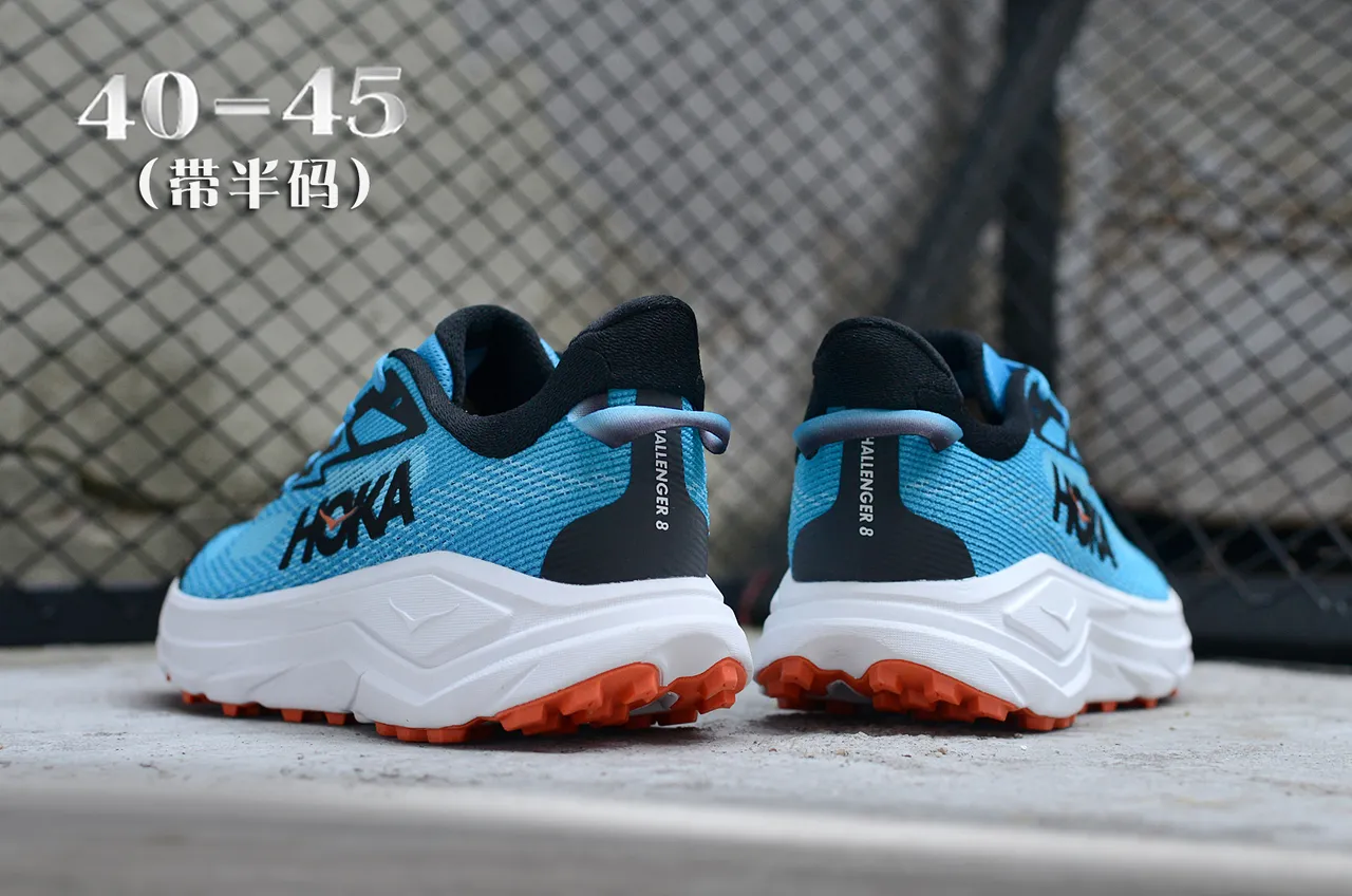 Hoka Chaussures de course bleu noir tige malla ingénierisée semelle moyenne blanche épaisse 6