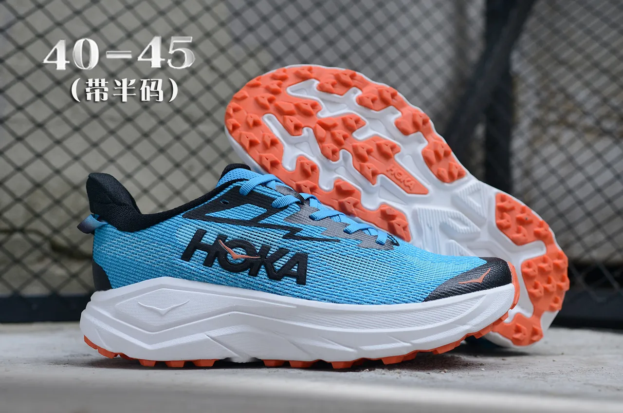 Hoka Chaussures de course bleu noir tige malla ingénierisée semelle moyenne blanche épaisse 7