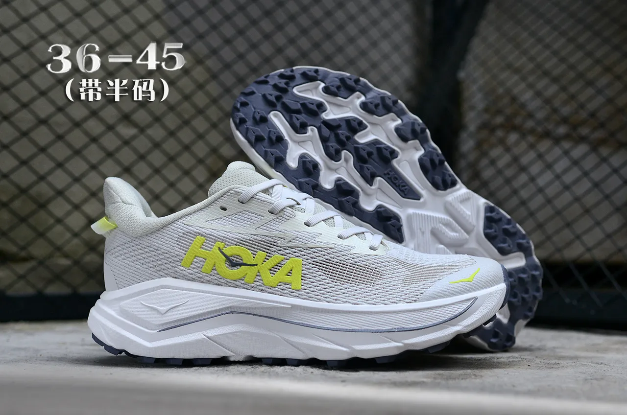 Hoka Clifton Blanc Jaune Tige en maille ingénierée Semelle intermédiaire sculptée épaisse Chaussures de course 7