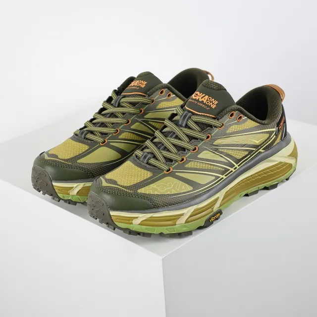 Hoka Mafate Speed 2 Army Green Lime Green Chaussures de trail running 2