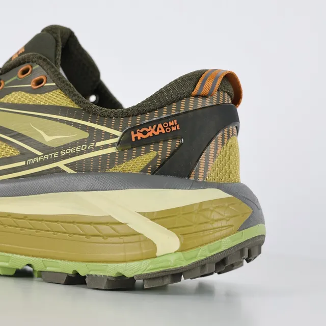 Hoka Mafate Speed 2 Army Green Lime Green Chaussures de trail running 4