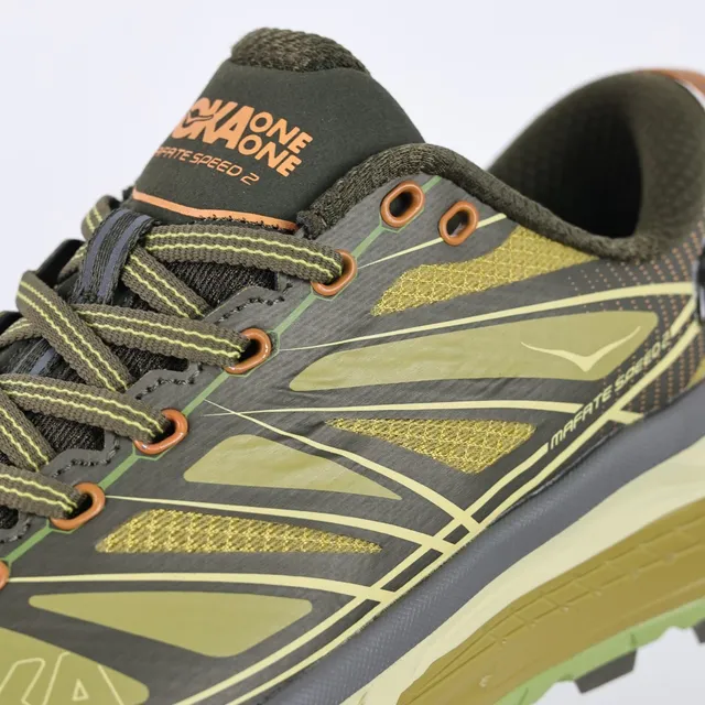 Hoka Mafate Speed 2 Army Green Lime Green Chaussures de trail running 6