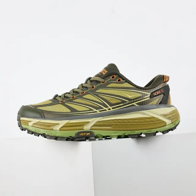 Hoka Mafate Speed 2 Army Green Lime Green Chaussures de trail running 9