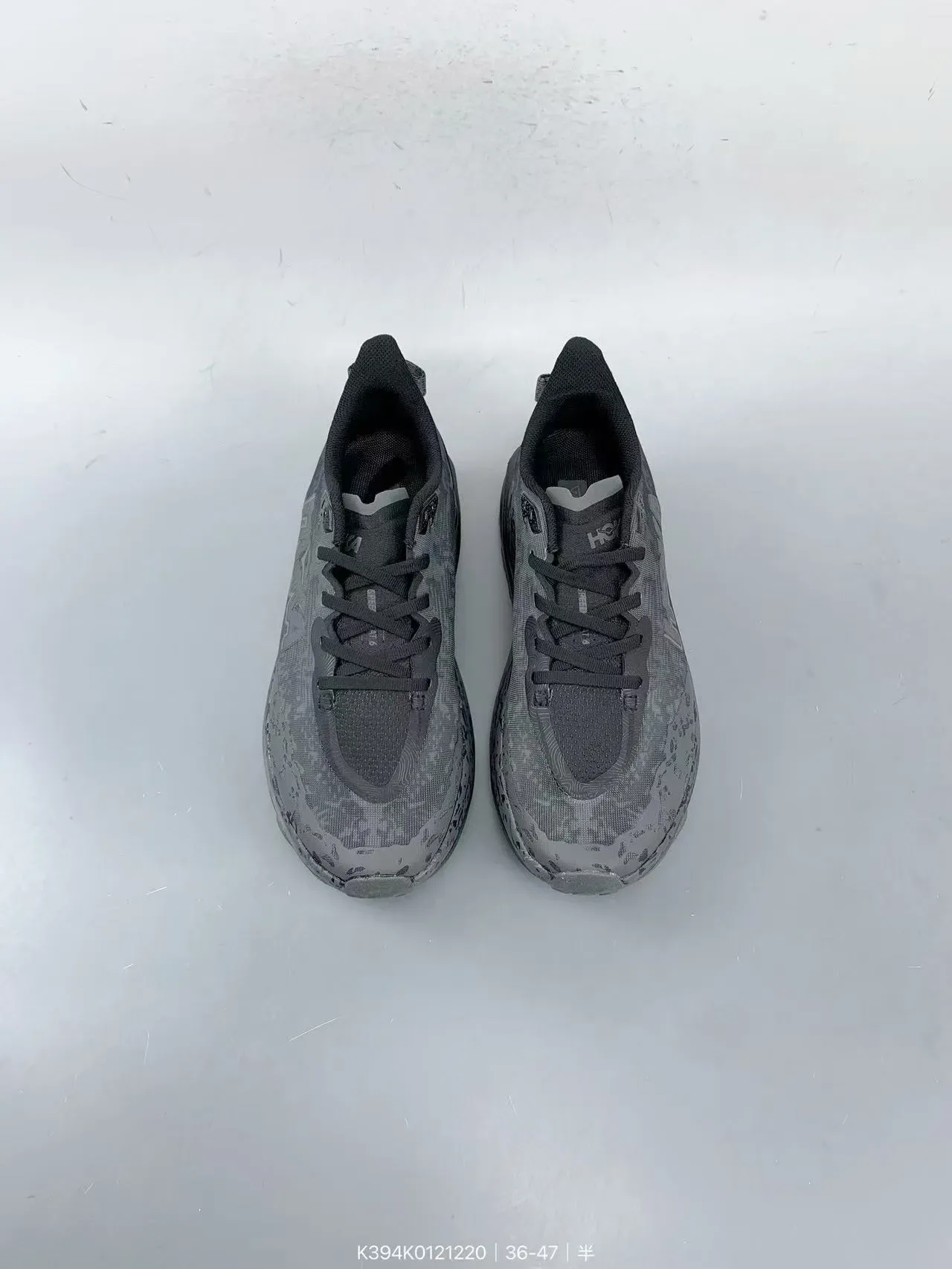 Hoka Speedgoat Black Gray Monochrome Aggressive Tread Running Shoes 3
