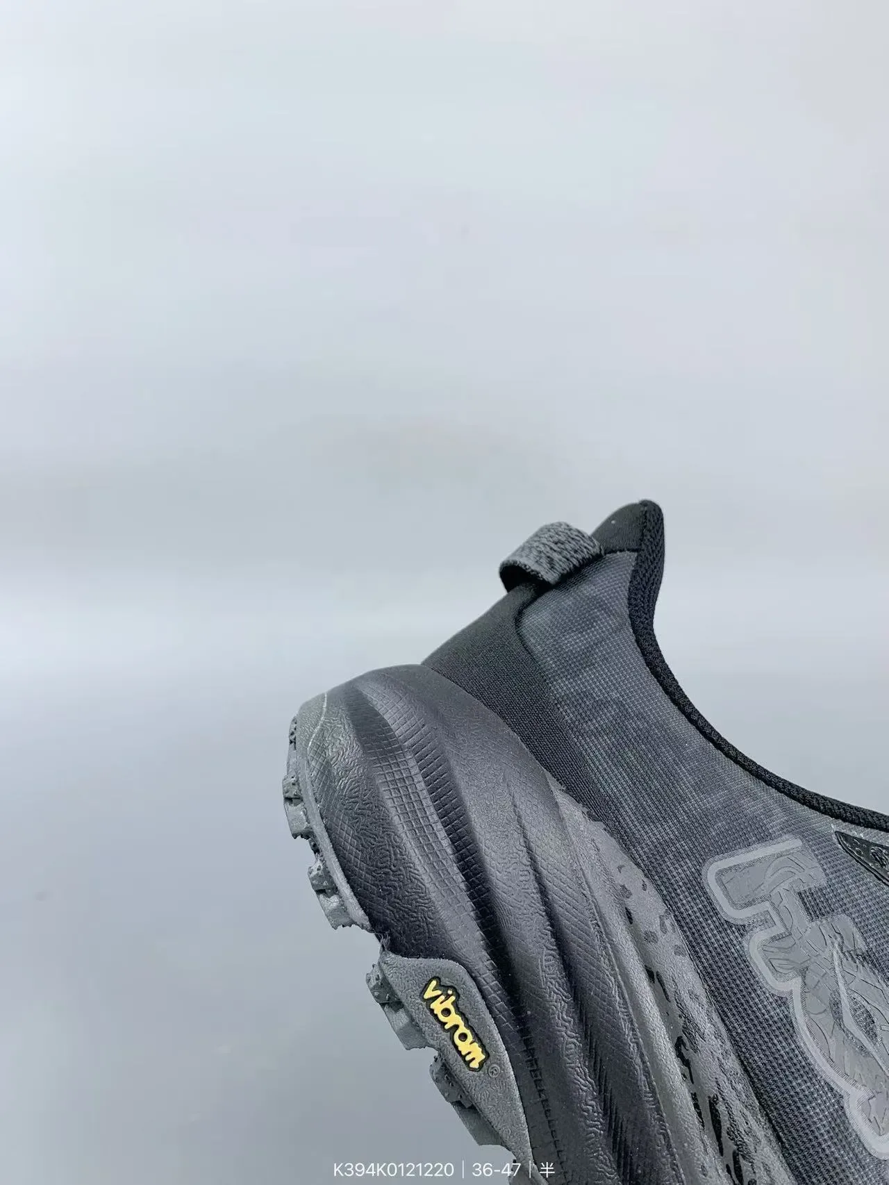 Hoka Speedgoat Black Gray Monochrome Aggressive Tread Running Shoes 4