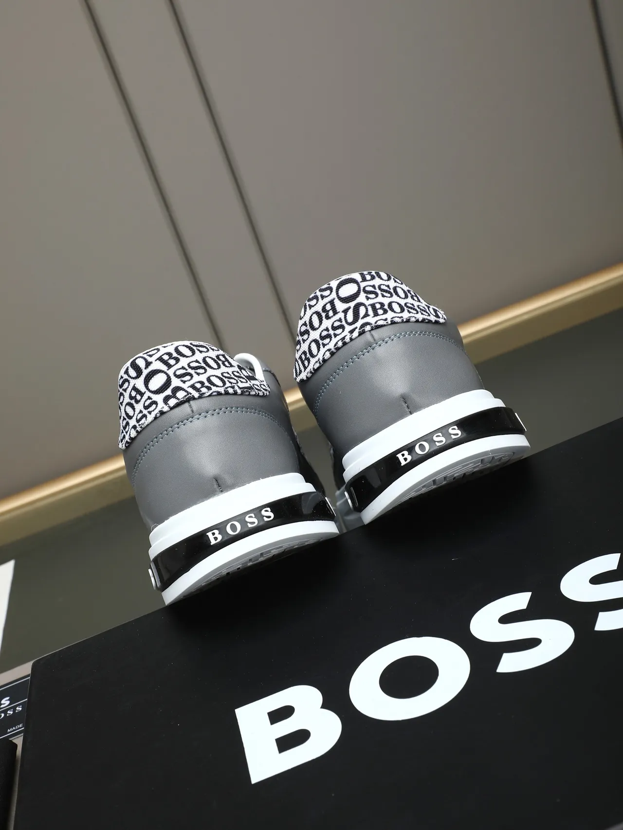 Hugo Boss Chaussures Lifestyle Gris Monogrammed 3