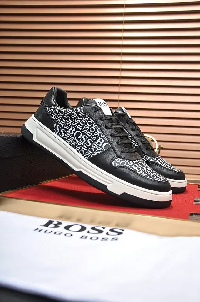 Hugo Boss impression monogramme noir et blanc sneakers lifestyle 9