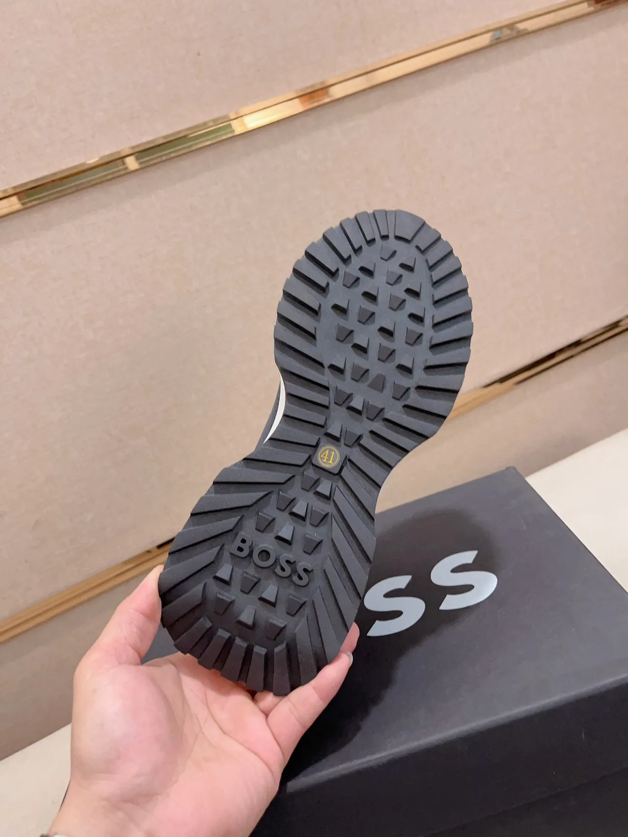 Hugo Boss مونوغرام أزرق وأسود Bungee-Lace لايف ستايل سنيكرز 9
