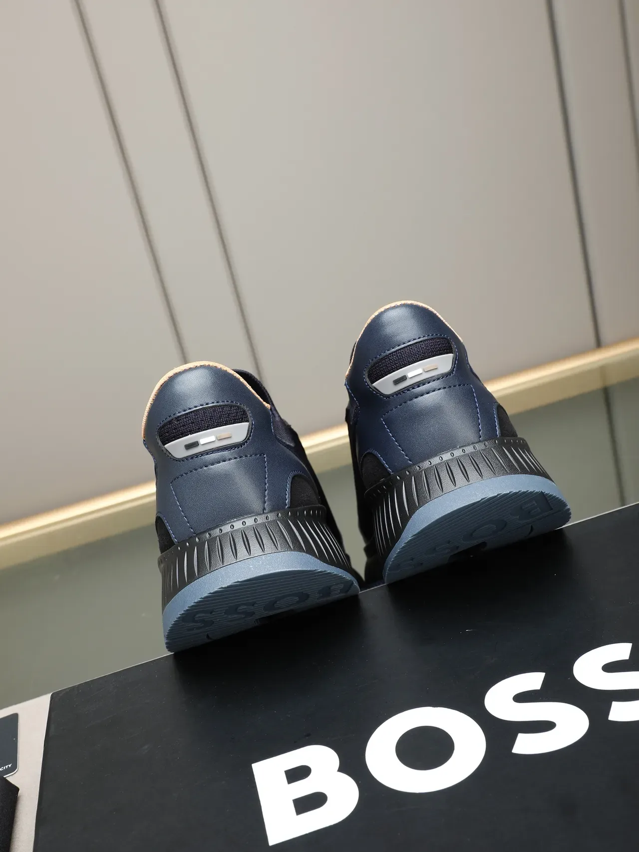 Hugo Boss Chaussures Lifestyle en Knit et Synthétique Navy 3