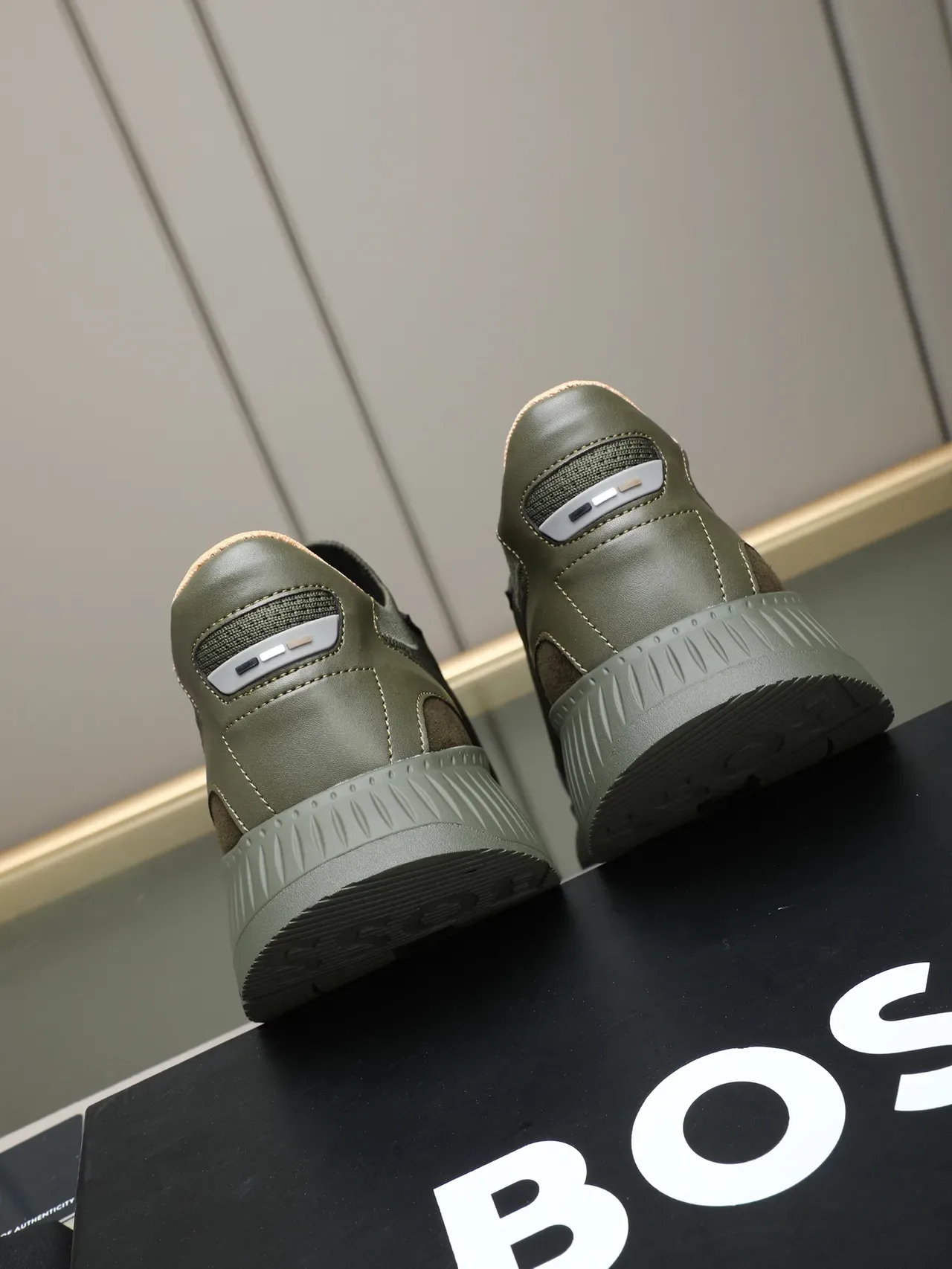 Hugo Boss Olive Knit-Mesh Lifestyle Sneaker 3