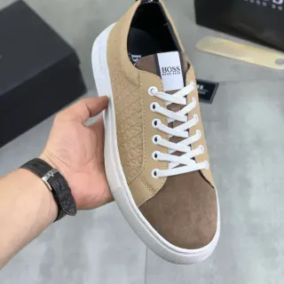 Hugo Boss حذاء رياضي ثنائي اللون منقوش مونوغرام أسلوب حياة