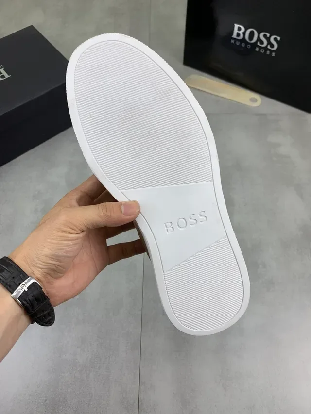 Hugo Boss Two-Tone Embossed Monogram Lifestyle Sneaker 3