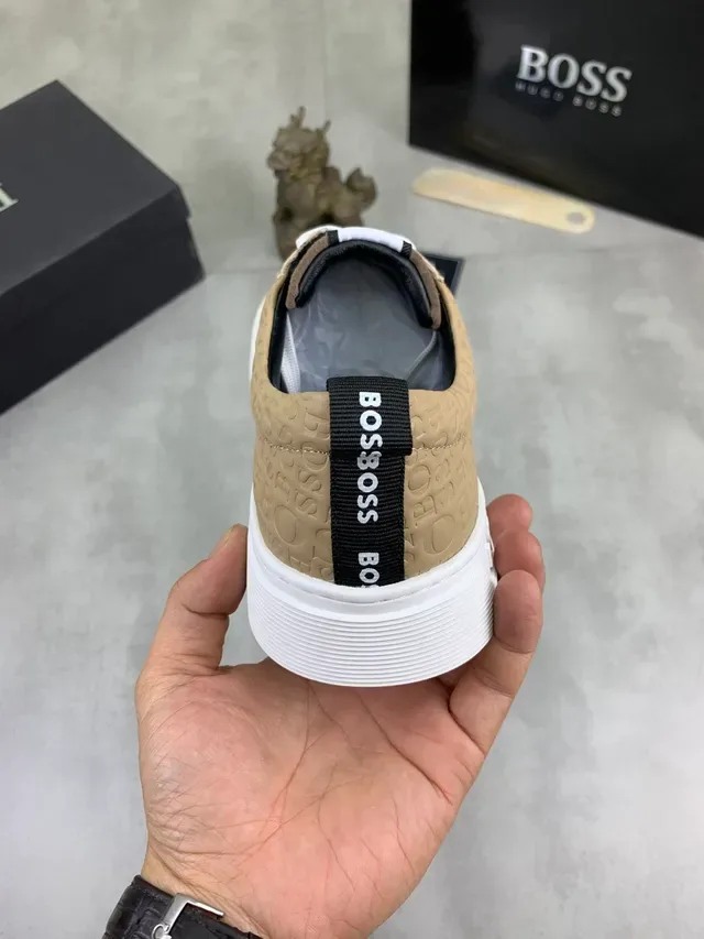 Hugo Boss Two-Tone Embossed Monogram Lifestyle Sneaker 4