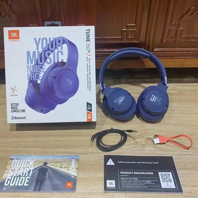 JBL TUNE 760NC أسود لاسلكي إلغاء الضوضاء النشط سماعات فوق الأذن 6