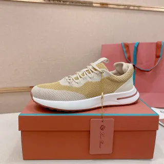 Loewe Flow Runner zapatilla lifestyle beige y tan de punto