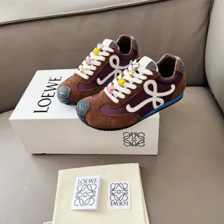 Loeve Flow Runner Brown Purple White حذاء رياضي نمط حياة