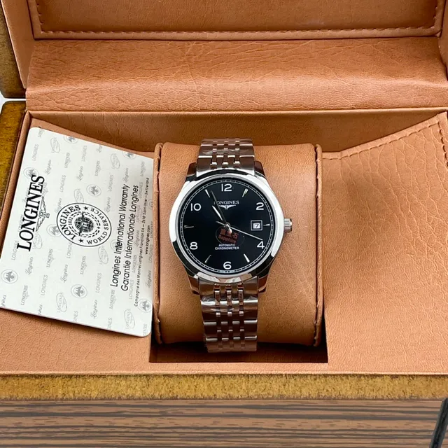 Longines Black Silver Classic Dress Dial Mechanical Watch 3