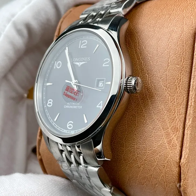 Longines Black Silver Classic Dress Dial Mechanical Watch 7