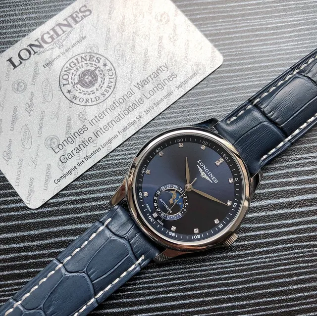 Longines Master Collection Moonphase White Dial Brown Leather Mechanical Watch 4