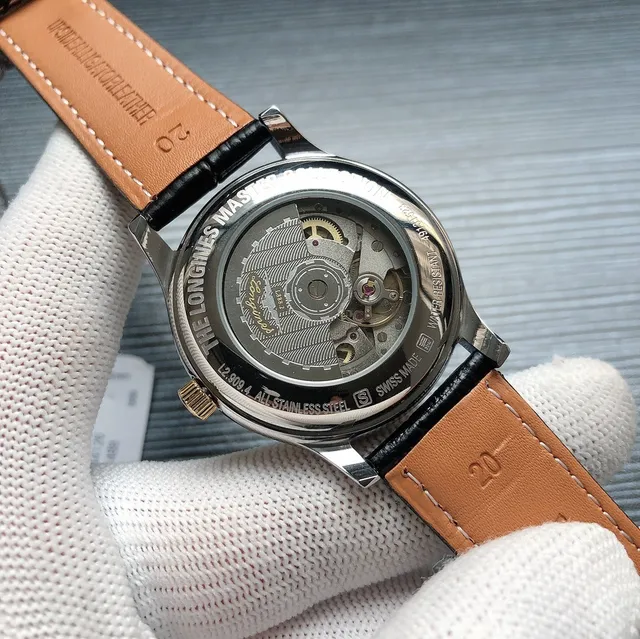 Longines Master Collection Moonphase White Dial Brown Leather Mechanical Watch 5