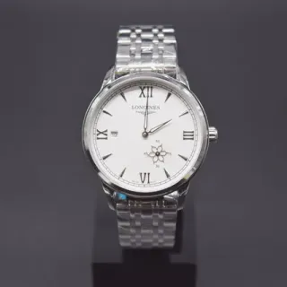 Longines Silver White Stainless Steel Dial Mechanical Watch