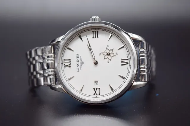 Longines Silver White Stainless Steel Dial Mechanical Watch 2