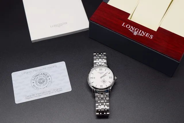 Longines Silver White Stainless Steel Dial Mechanical Watch 3