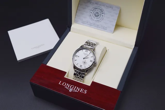 Longines Silver White Stainless Steel Dial Mechanical Watch 5